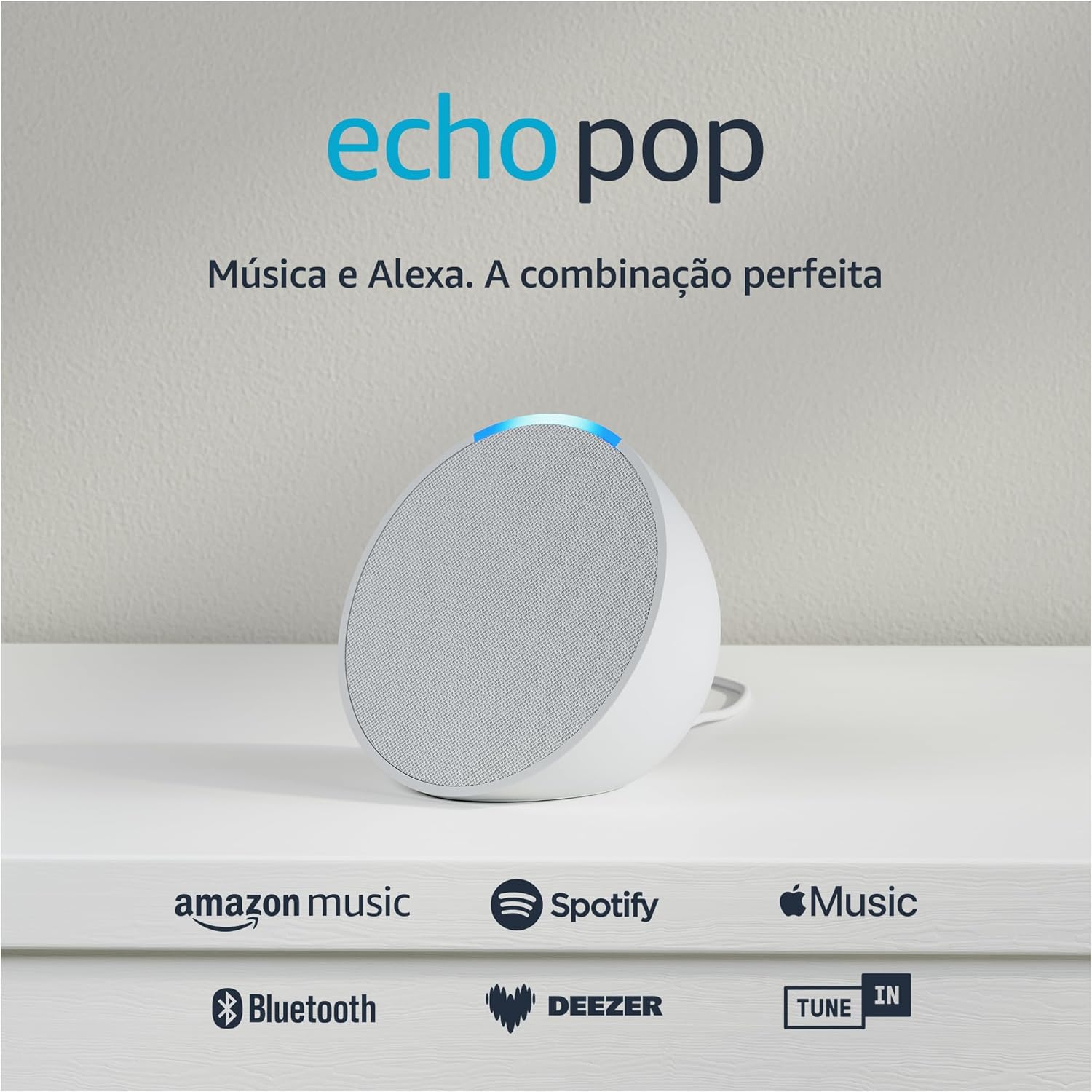 Echo Pop (Geração mais recente) | Smart speaker compacto com som envolvente e Alexa | Cor Branca - Imagem 4