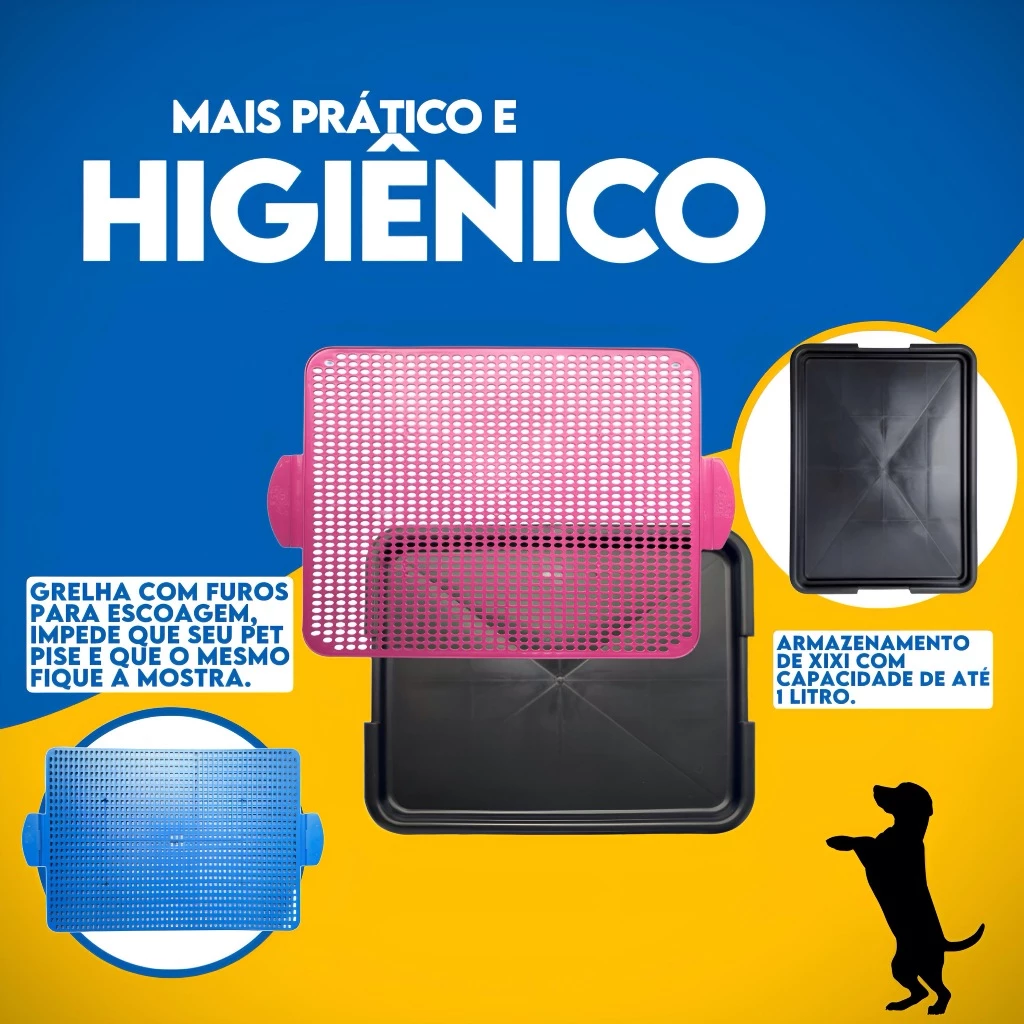 Tapete Sanitário Canino Higiênico Banheiro Educa Pet Tapete Lavável Banheiro Pet - Imagem 2