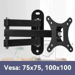 Suporte Tv Tri Articulado Lcd Led Plasma 10 A 26 / 32 A 55 Pol Para Parede VESA 75x75mm/100x100mm