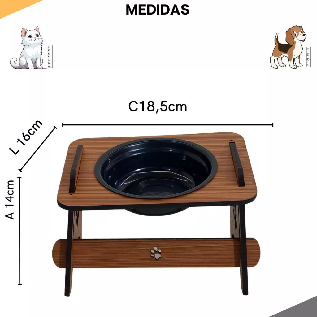 Comedouro Bebedouro Pet Suspenso Para Cães e Gatos Elevado Com TAMPAS - Imagem 5
