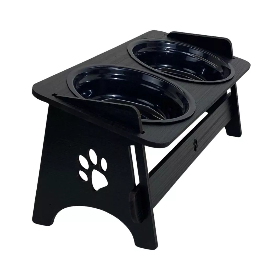 Comedouro Bebedouro Pet Suspenso Para Cães e Gatos Elevado Com TAMPAS - Imagem 2