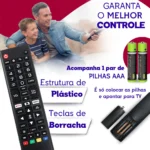 KIT 02 Controle Genérico Para TV LG Compatível Com Smart 4K LED LCD 24 32 40 43 50 55 65 Polegada