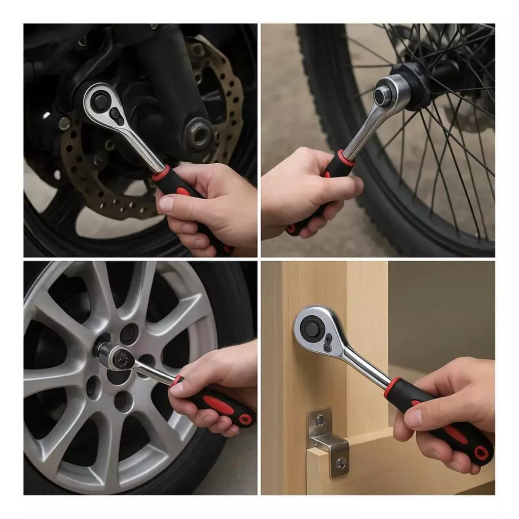 40 Peças / 46 Peças Jogo De Chave Catraca Caixa De Ferramentas Completa Reversível Soquetes Maleta - Imagem 2