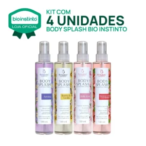 04 UN BODY SPLASH 130ML Bio Instinto Desodorante Corporal Colônia Perfume Fragrância Irresistível