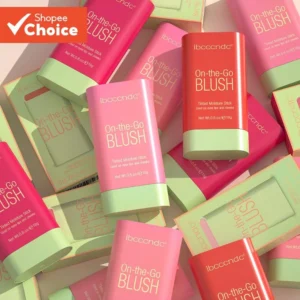 Stick de blush multi-funções-Cor natural de longa duração para maquiagem feminina