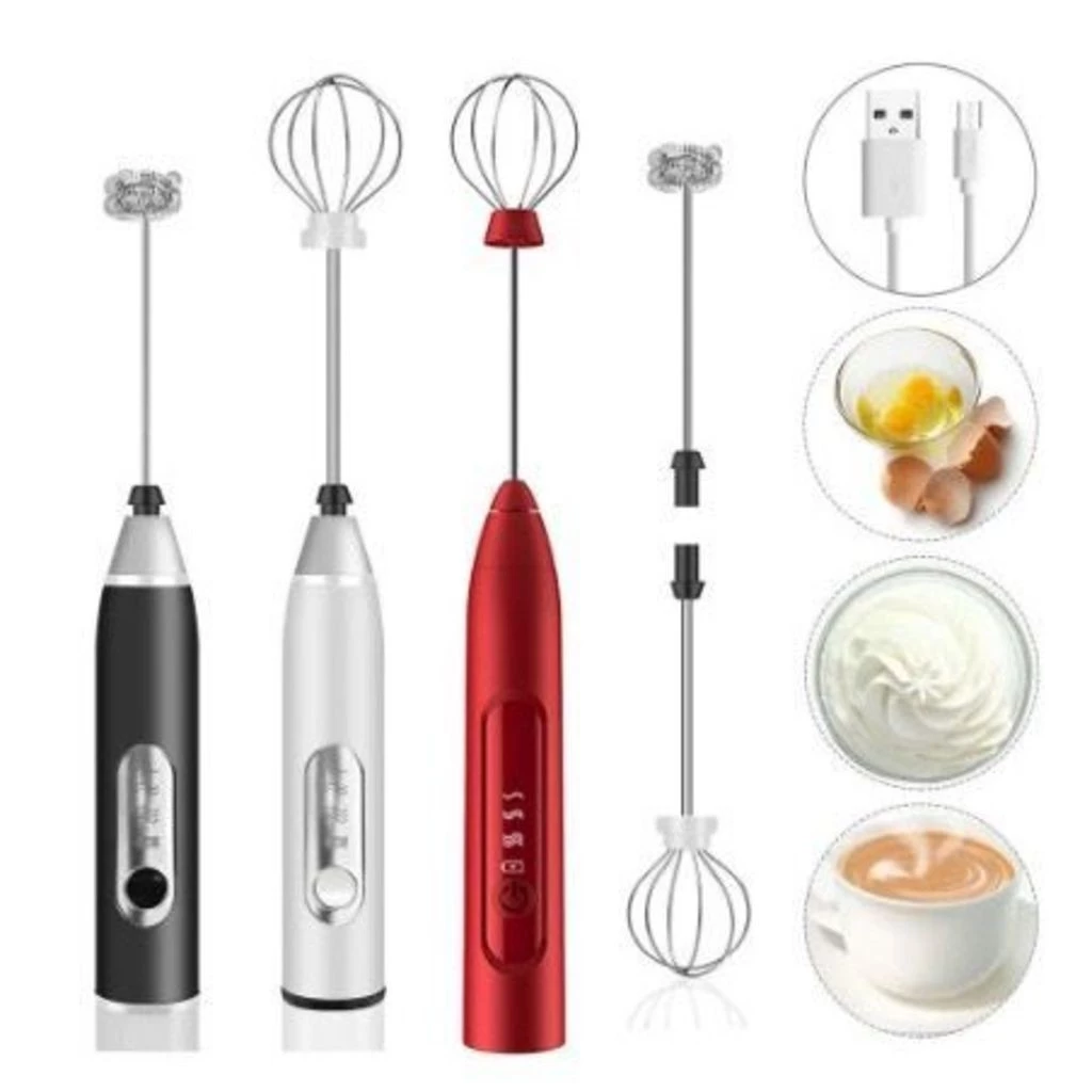 Batedor Misturador Mixer Elétrico para Bebidas Leite Café Clara de Ovo 2 em 1 - Imagem 4
