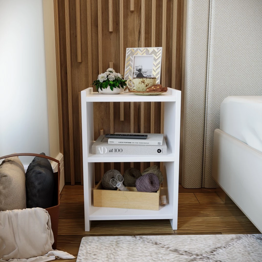 Mesa de Cabeceira Retro para Quarto Casal ou Solteiro Nicho Decoração América - Imagem 4