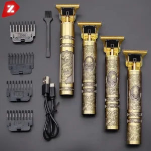 Máquina de Cortar Cabelo e Barba Masculina, Barbeador Elétrico e Aparador Profissional