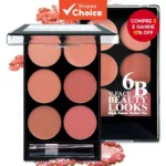 Paleta De Blush Fosco De Seis Cores , Destaque Natural , Pó Facial À Prova D'água , Uso Durante Todo O Dia